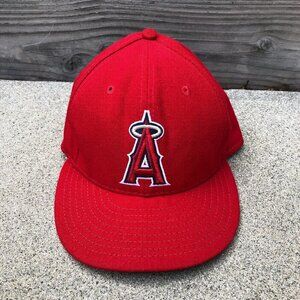NEW ERA Anaheim Angels Fitted Hat Men's 7 3/8 Baseball Cap MLB On Field 59Fifty​